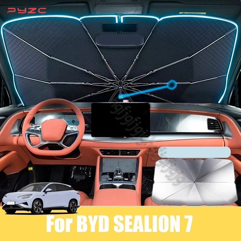 For BYD Sealion 7 Sea Lion 07  - Car Sunshade Windshield Umbrella Foldable recension och pris