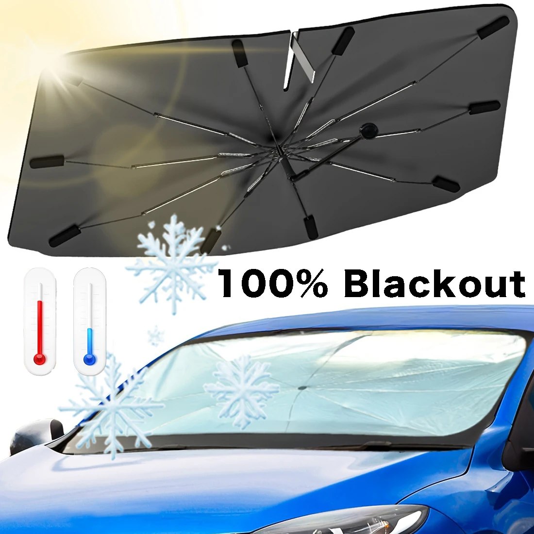Car Umbrella Sunshade Windshie - Car Sunshade Windshield Umbrella Foldable recension och pris