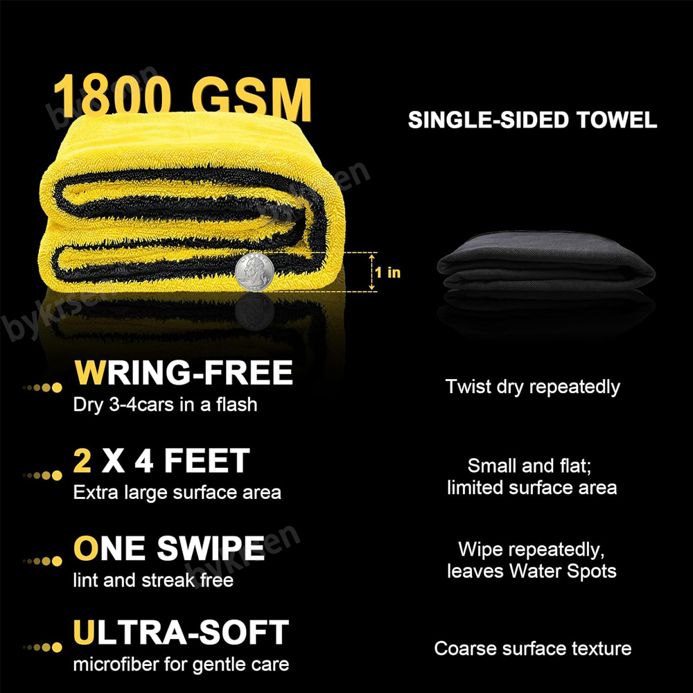 1800GSM Car Microfiber Towel,  - Microfiber Car Drying Towel Super Absorbent recension och pris