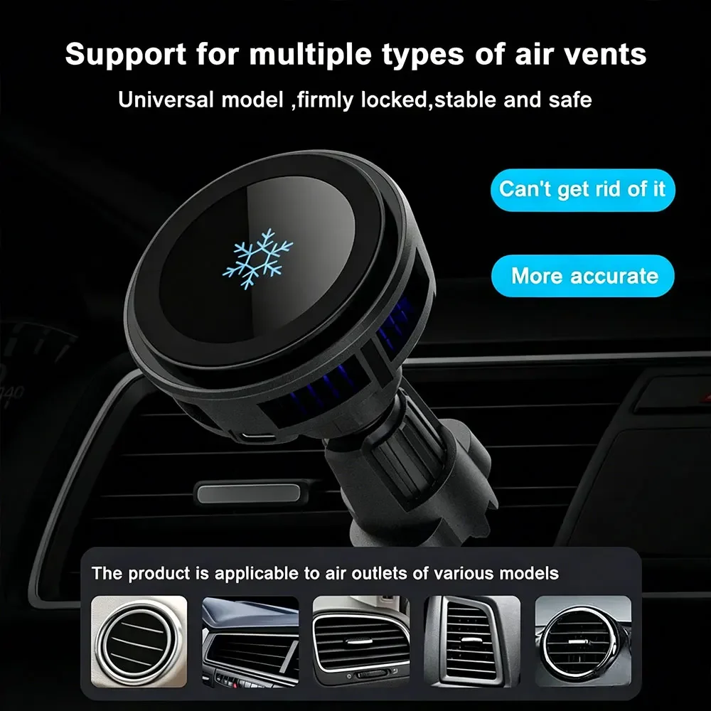 15W Ice Cooling Magnetic Wirel - Magnetic Phone Holder For Car Vent recension och pris