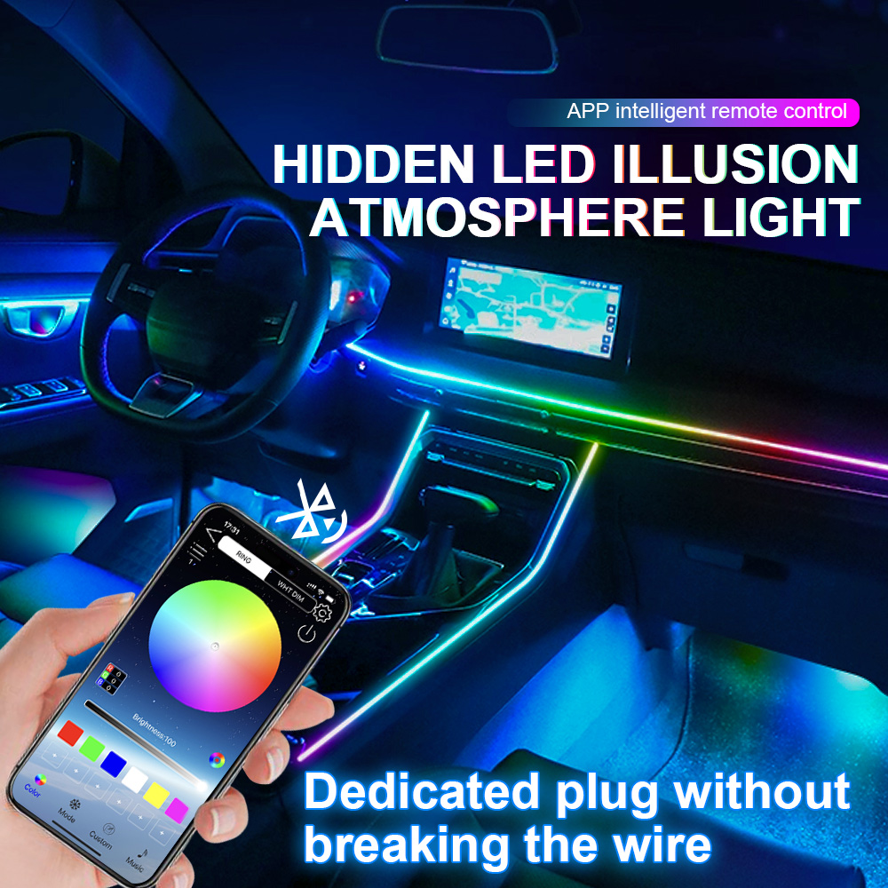 18 in 1 Dual Zone Symphony Str - Led Ambient Interior Car Lights App Control recension och pris
